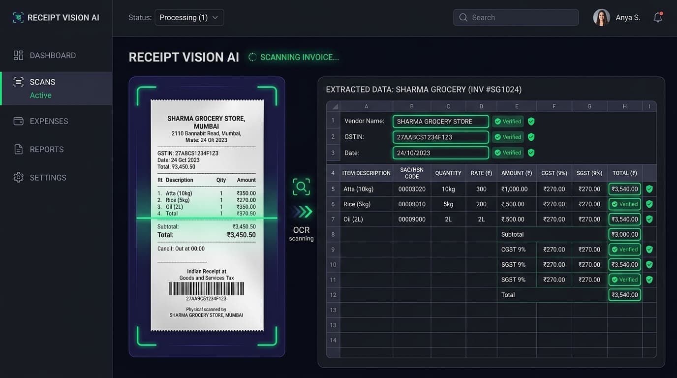 BillFetch GST Expense Dashboard